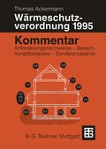 Cover: Kommentar zur W&auml;rmeschutzverordnung 1995 - Vieweg+Teubner Verlag