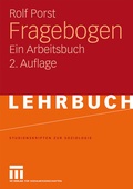 Cover: Fragebogen - VS Verlag f&uuml;r Sozialwissenschaften
