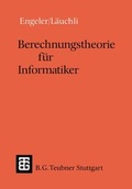 Cover: Berechnungstheorie f&uuml;r Informatiker - Vieweg+Teubner Verlag