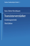 Cover: Transistorverst&auml;rker - Vieweg+Teubner Verlag