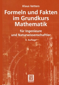 Abbildung von: Formeln und Fakten im Grundkurs Mathematik - Vieweg+Teubner Verlag