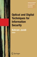 Cover: Optical and Digital Techniques for Information Security - Springer