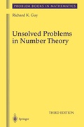 Cover: Unsolved Problems in Number Theory - Springer