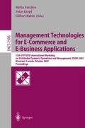 Cover: Management Technologies for E-Commerce and E-Business Applications - Springer