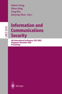 Enlarge image Cover: Information and Communications Security - Springer