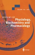 Cover: Reviews of Physiology, Biochemistry and Pharmacology - Springer