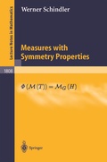 Cover: Measures with Symmetry Properties - Springer