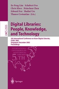 Cover: Digital Libraries: People, Knowledge, and Technology - Springer