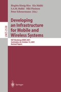 Cover: Developing an Infrastructure for Mobile and Wireless Systems - Springer
