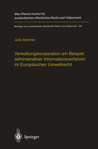 Abbildung von: Verwaltungskooperation am Beispiel administrativer Informationsverfahren im Europäischen Umweltrecht - Springer