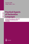 Cover: Practical Aspects of Declarative Languages - Springer