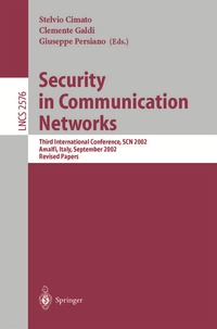 Enlarge image Cover: Security in Communication Networks - Springer