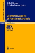 Cover: Geometric Aspects of Functional Analysis - Springer