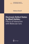 Cover: Electronic Defect States in Alkali Halides - Springer