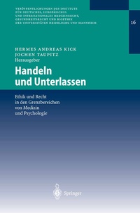 Abbildung von: Handeln und Unterlassen - Springer