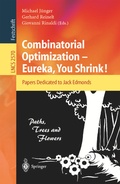 Cover: Combinatorial Optimization -- Eureka, You Shrink! - Springer