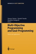 Cover: Multi-Objective Programming and Goal Programming - Springer