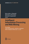 Cover: Intelligent Information Processing and Web Mining - Springer