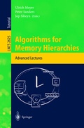 Cover: Algorithms for Memory Hierarchies - Springer