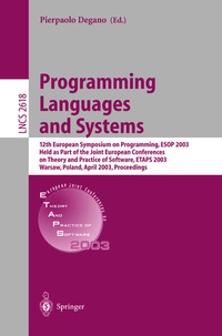 Enlarge image Cover: Programming Languages and Systems - Springer