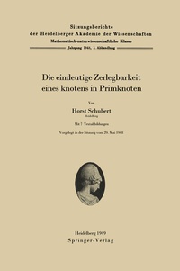 Abbildung von: Die eindeutige Zerlegbarkeit eines Knotens in Primknoten - Springer