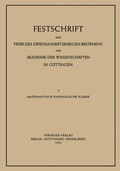 Cover: Festschrift zur Feier des Zweihundertj&auml;hrigen Bestehens der Akademie der Wissenschaften in G&ouml;ttingen - Springer