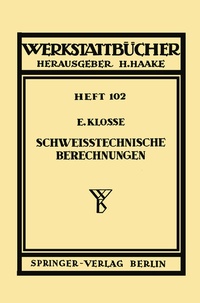Abbildung von: Schweißtechnische Berechnungen - Springer
