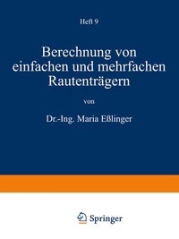 Enlarge image Cover: Berechnung von einfachen und mehrfachen Rautenträgern - Springer