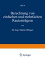 Cover: Berechnung von einfachen und mehrfachen Rautenträgern - Springer