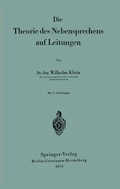 Cover: Die Theorie des Nebensprechens auf Leitungen - Springer