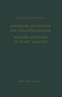Cover: Modern Methods of Plant Analysis/Moderne Methoden der Pflanzenanalyse - Springer