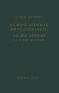 Cover: Modern Methods of Plant Analysis/Moderne Methoden der Pflanzenanalyse - Springer