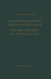 Enlarge image Cover: Modern Methods of Plant Analysis/Moderne Methoden der Pflanzenanalyse - Springer