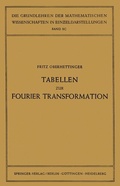 Cover: Tabellen Zur Fourier Transformation - Springer