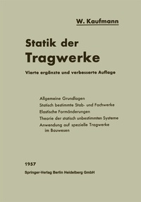 Enlarge image Cover: Statik der Tragwerke - Springer