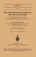 Cover: Die Stoffwechselst&ouml;rungen der Sphingolipoide - Springer