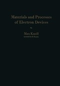 Cover: Materials and Processes of Electron Devices - Springer
