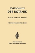 Cover: Fortschritte Der Botanik - Springer