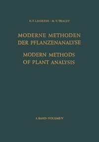 Enlarge image Cover: Modern Methods of Plant Analysis / Moderne Methoden der Pflanzenanalyse - Springer