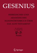 Cover: Hebr&auml;isches und Aram&auml;isches Handw&ouml;rterbuch &uuml;ber das Alte Testament - Springer