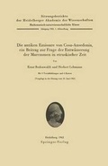 Cover: Die Antiken Emissare Von Cosa-Ansedonia, Ein Beitrag Zur Frage Der Entwasserung Der Maremmen in Etruskischer Zeit - Springer