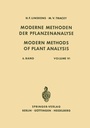 Cover: Modern Methods of Plant Analysis / Moderne Methoden der Pflanzenanalyse - Springer