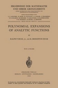 Enlarge image Cover: Polynomial Expansions of Analytic Functions - Springer