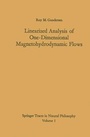 Cover: Linearized Analysis of One-Dimensional Magnetohydrodynamic Flows - Springer