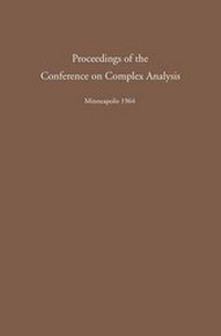 Enlarge image Cover: Proceedings of the Conference on Complex Analysis - Springer