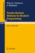 Cover: Pseudo-Boolean Methods for Bivalent Programming - Springer