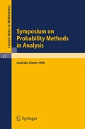 Cover: Symposium on Probability Methods in Analysis - Springer