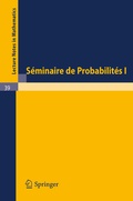 Cover: S&eacute;minaire de Probabilit&eacute;s I - Springer