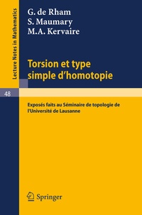 Abbildung von: Torsion et Type Simple d'Homotopie - Springer