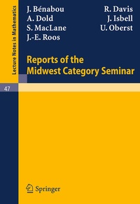 Abbildung von: Reports of the Midwest Category Seminar I - Springer